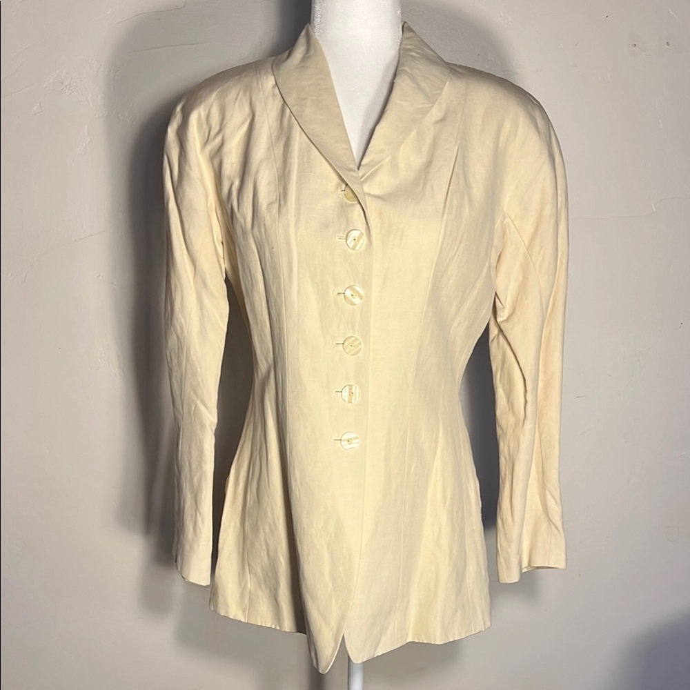 Cream Blazer for Women